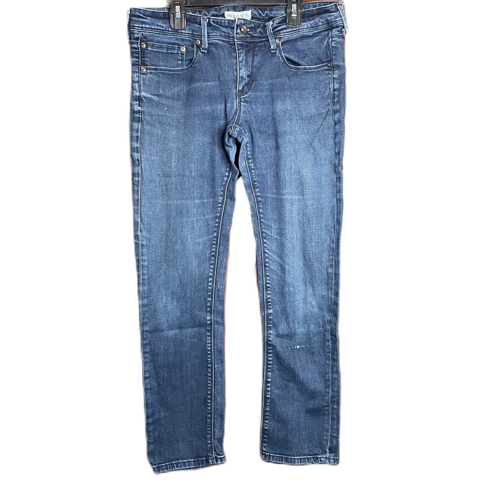 Roxy Women’s Blue Stretch Denim Low Rise Skinny Jeans Size 31
